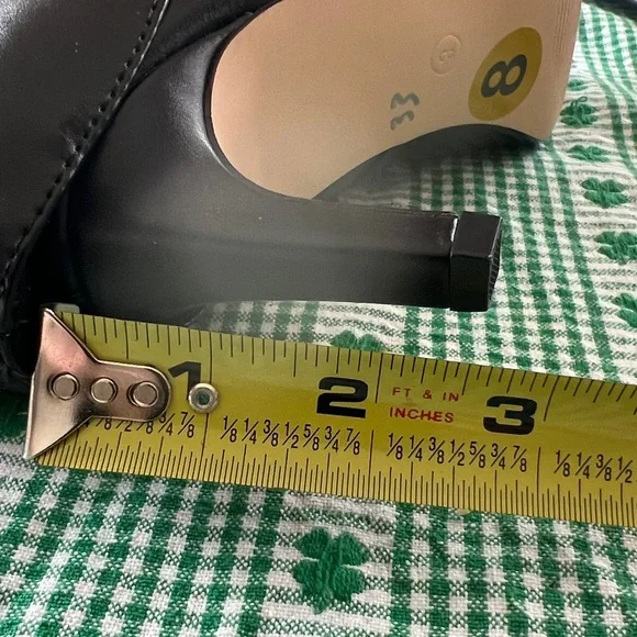 NWT Bebe Black Heeled Boots with Logo Detail. Unique with covered heel. Size 8. - Picture 12 of 12